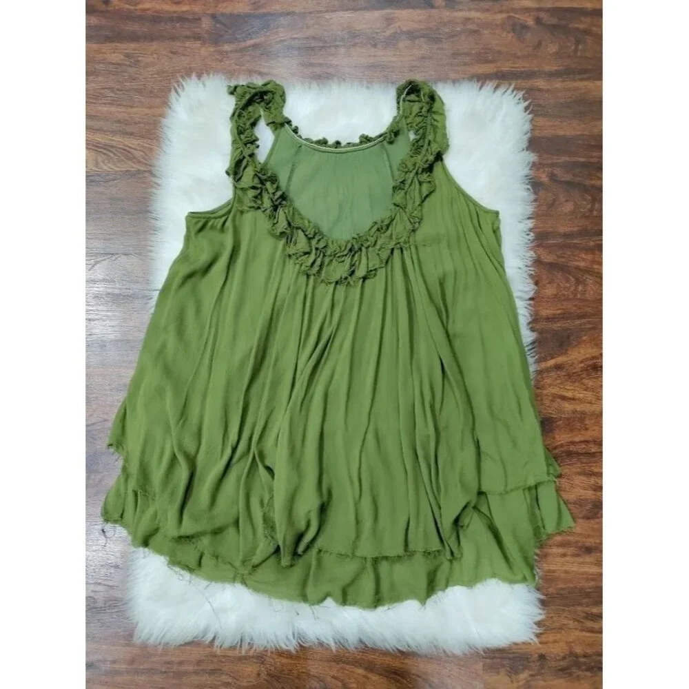 Free People Sleeveless Whimsy Raw Hem Mini Goth Artsey Gauzy Festival Dress M - Picture 5 of 10